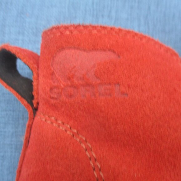 SOREL Women's Evie Pull On Suede Wedge Bootie Waterproof Lug Sole Warp Red~ 9.5 - Picture 9 of 11